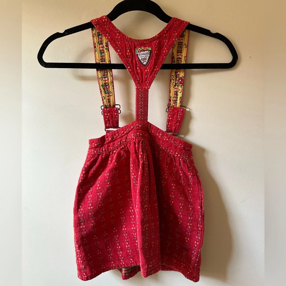 Vintage OshKosh May Flower Overall Jumper Made In USA Rare!